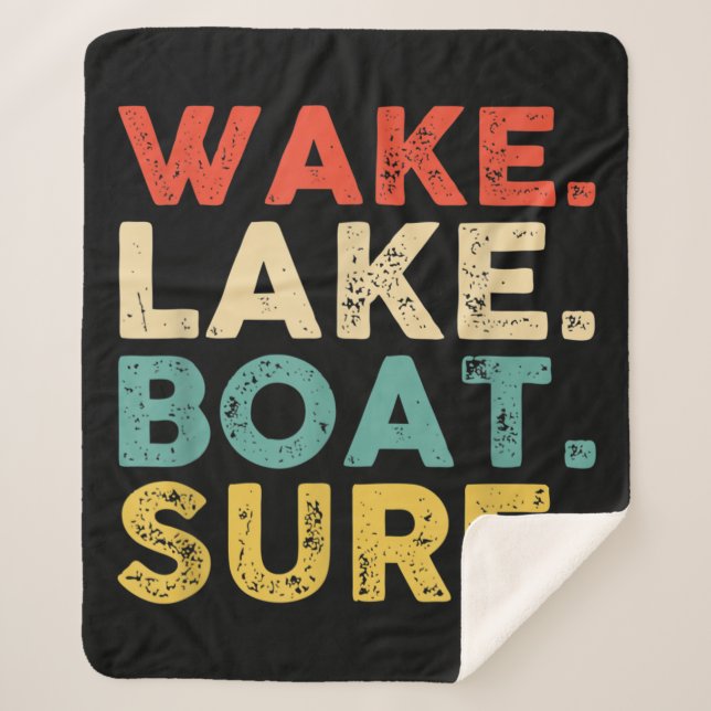 Wake Surfing Wake Surf Wake Surfing Rope Wake Surf Sherpa Blanket (Front)