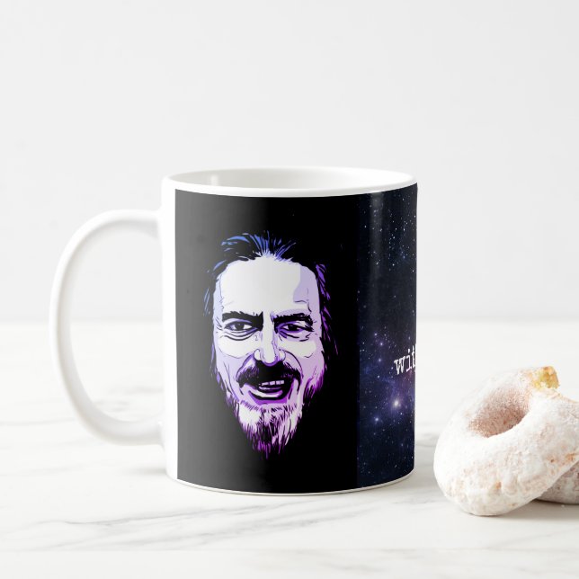 Wake Up Alan Watts Coffee Mug (With Donut)