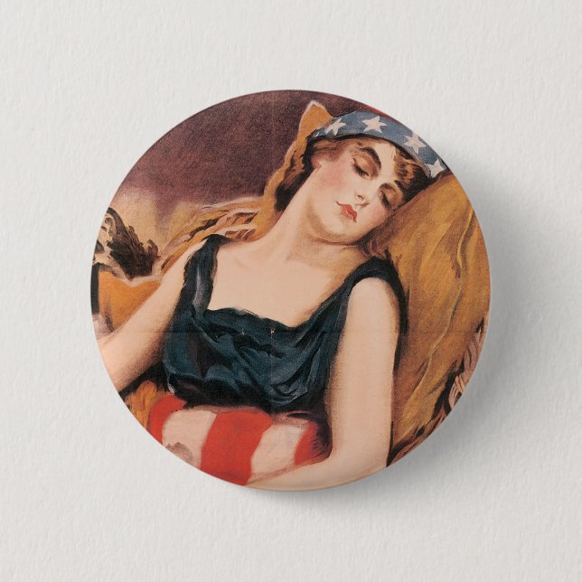 Wake Up America 2 Inch Round Button (Front)