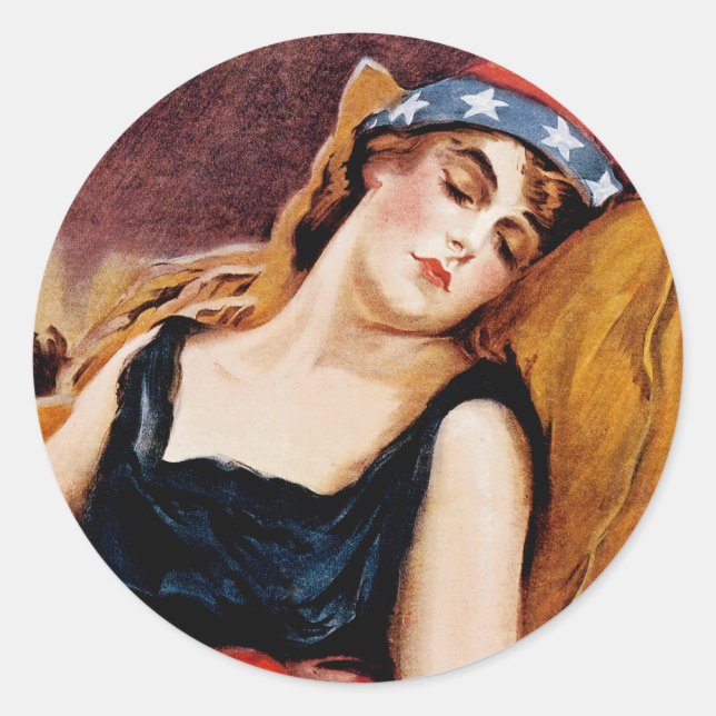 Wake Up America Classic Round Sticker (Front)