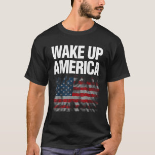 Wake Up America USA Flag T-Shirt