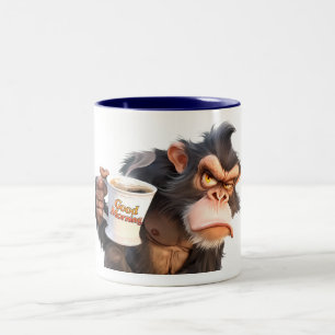 Wake Up and Go Ape: Good Morning Coffee! Two-Tone Coffee Mug