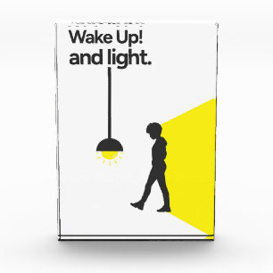 wake up and light photo block