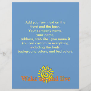 Wake Up and Live Flyer