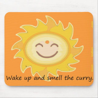 Wake up and smell the curry mouse pad