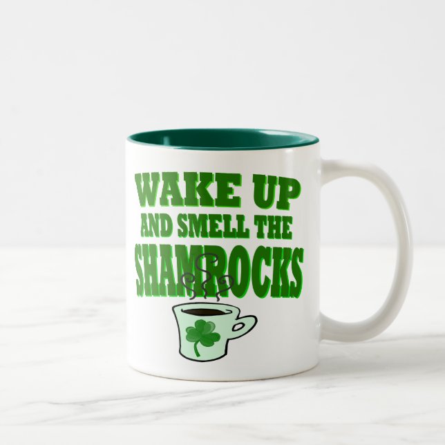 Wake Up And Smell The Shamrock Mug (Right)