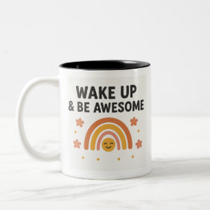 Wake Up & Be Awesome Rainbow Mug