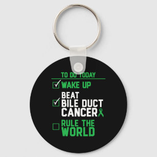 Wake Up Beat Bile Duct Cancer Rule The World 1  Keychain
