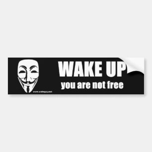 wake up bumper sticker