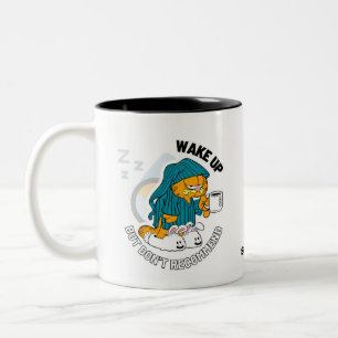 WAKE UP BUT DON'T RECOMMEND Two-Tone COFFEE MUG