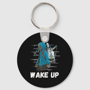 Wake Up Climate Change Rethink Earth Day Activism Keychain