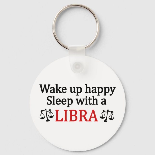 Wake Up Happy Keychain (Front)