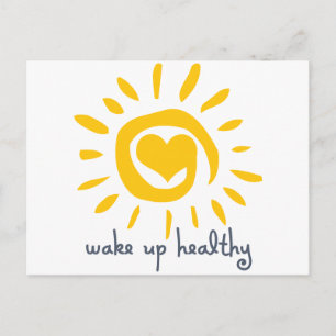 Wake Up Healthy Postcard