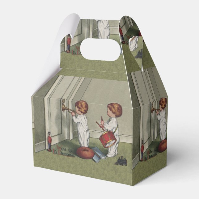 Wake Up Its Christmas cute child illustration Favor Box (Front Side)