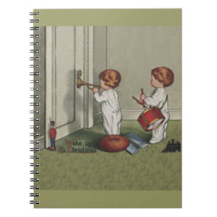 Wake Up Its Christmas cute child illustration Notebook