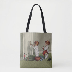 Wake Up Its Christmas cute child illustration Tote Bag