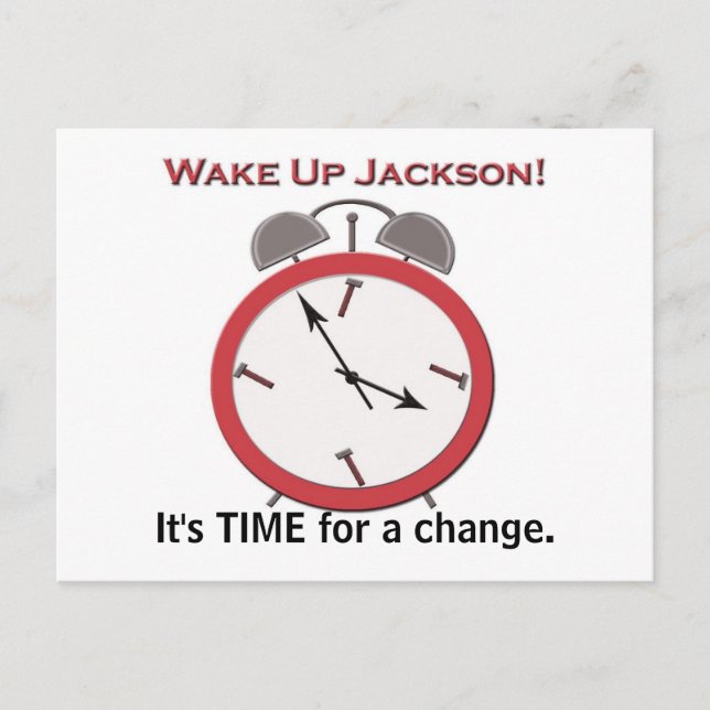 WAKE UP JACKSON POSTCARD (Front)