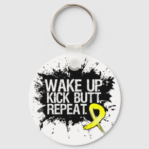 Wake Up Kick Butt Repeat - Endometriosis Keychain
