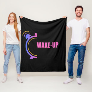 Wake-up Morning Motivational Comfort Inspiration Fleece Blanket