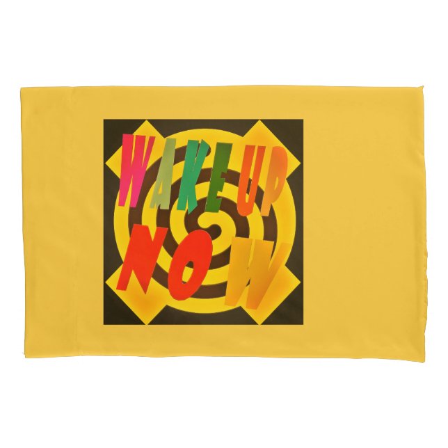 wake up now sandy pillow pillowcase (Front)