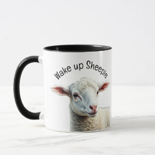 Wake up Sheeple Conspiracy Theory Quote Mug