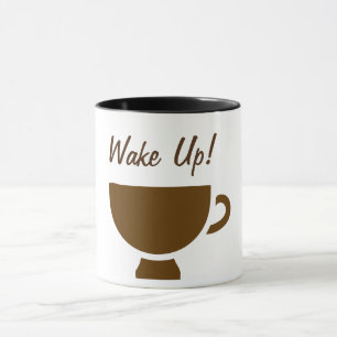 Wake Up Simple Clean Minimal Mug