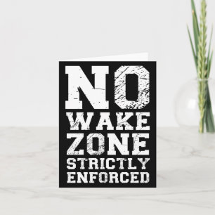 Wake zone strictly enforced funny pontoon lake card