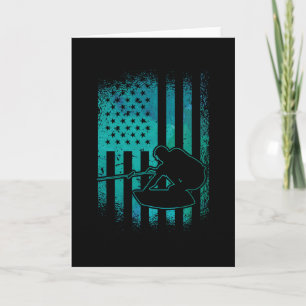 Wakeboard American Flag Wakeboarder Wakeboarding Card