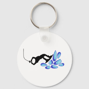 Wakeboard Blue Keychain