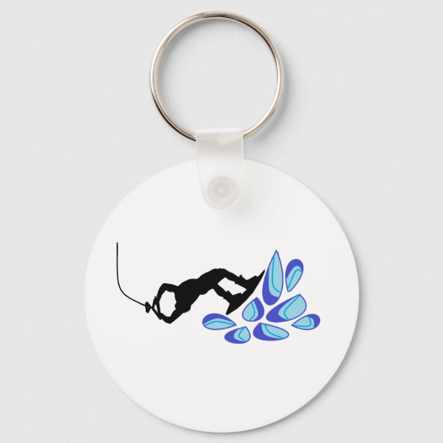 Wakeboard Blue Keychain (Front)