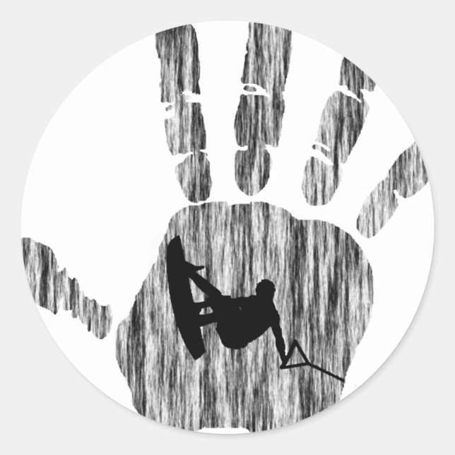 Wakeboard My Sign Classic Round Sticker (Front)