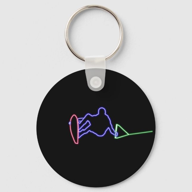 Wakeboard Neon 3-Colour Keychain (Front)