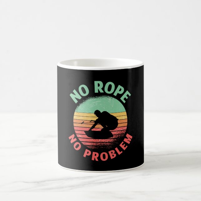 Wakeboard No Rope No Problem Retro Wakeboarder Coffee Mug (Center)