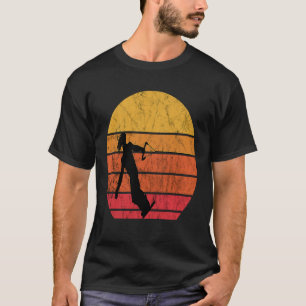 Wakeboard Retro Sunset Vintage Sunset Wakeboarder T-Shirt