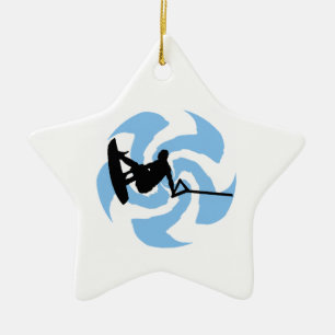 WAKEBOARD THUNDER BROUGHT CERAMIC ORNAMENT