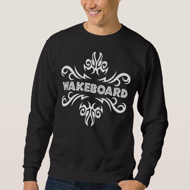 Wakeboard Tribal Design_1 Sweatshirt (Front)