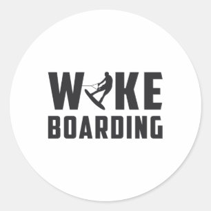 Wakeboard Wakeboarder Wakeboarding Lovers Gift Classic Round Sticker