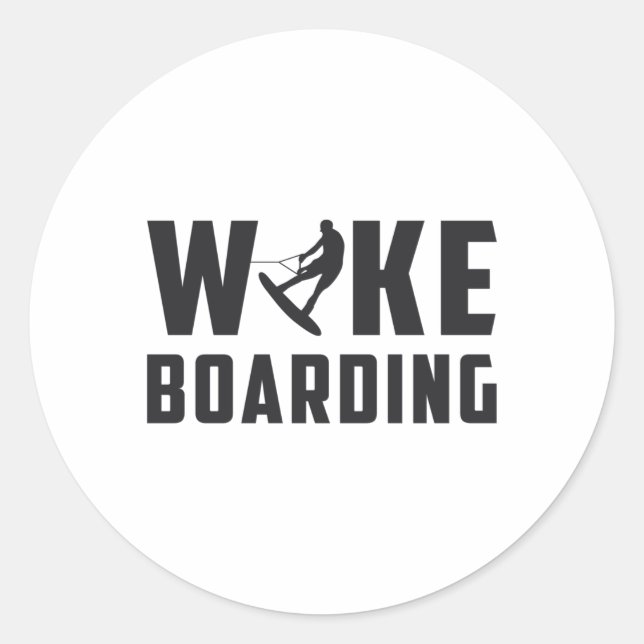 Wakeboard Wakeboarder Wakeboarding Lovers Gift Classic Round Sticker (Front)