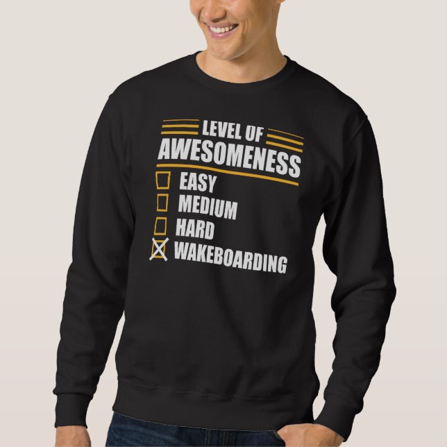 Wakeboard Wakeboarding Wakeboarder Sweatshirt (Front)