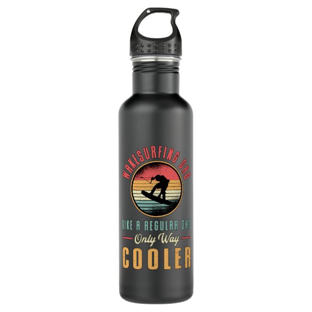 Wakeboard Wakesurfing Dad Wakeboarder Wakeboarding 710 Ml Water Bottle (Front)
