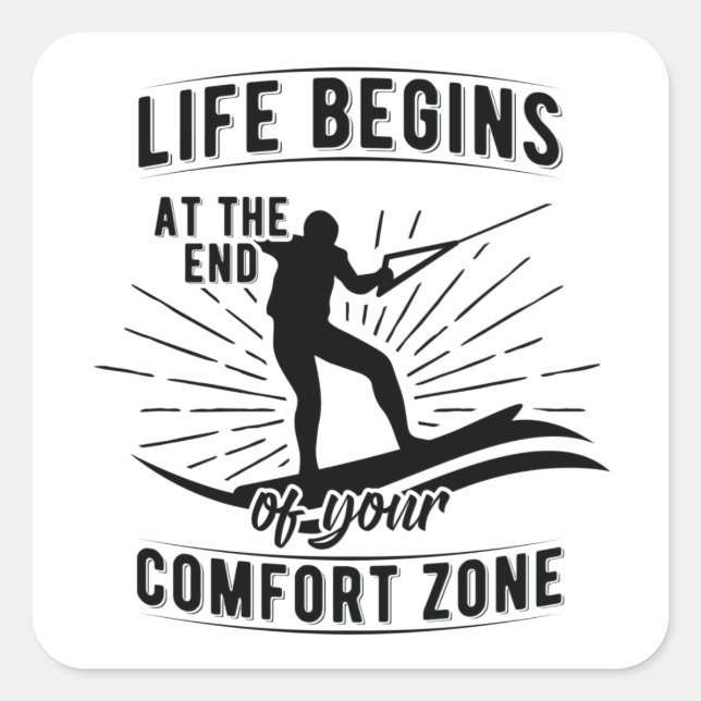 Wakeboard | Waterski Wakeboard Sea Gifts Square Sticker (Front)