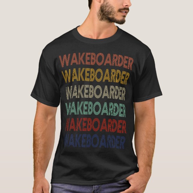 WAKEBOARDER Retro . WAKEBOARDER Vintage T-shirt (Front)