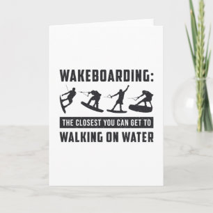 Wakeboarder Wakeboarding Walking On Water Wake Card
