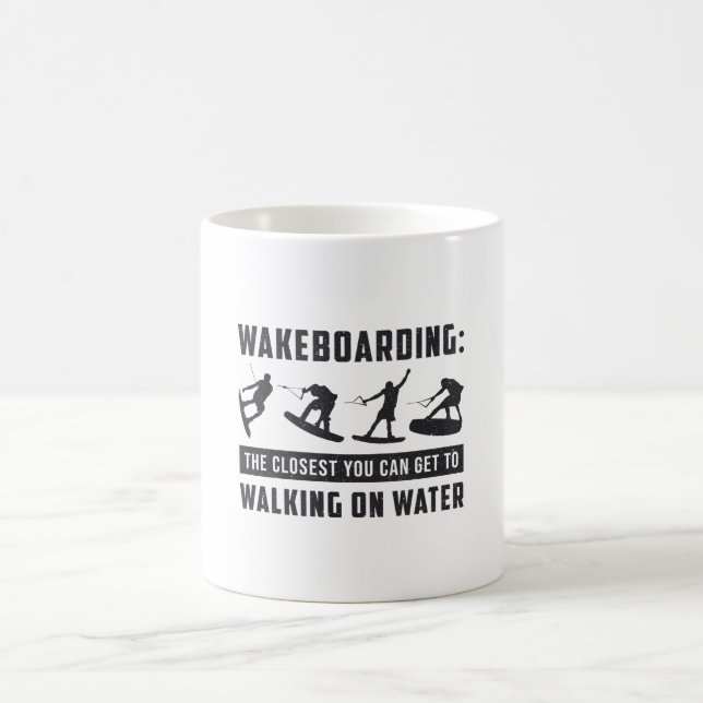 Wakeboarder Wakeboarding Walking On Water Wake Coffee Mug (Center)