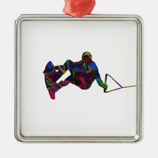 Wakeboarder Wild Colours Metal Ornament