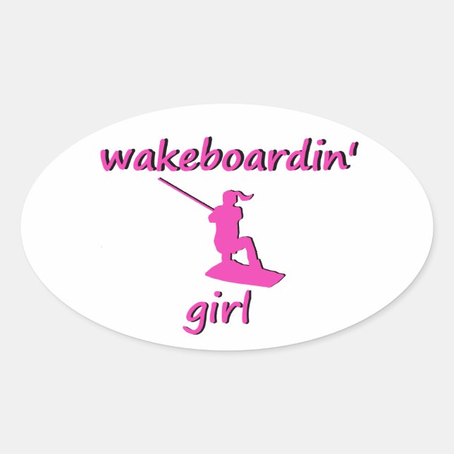 Wakeboardin' Girl Sticker (Front)