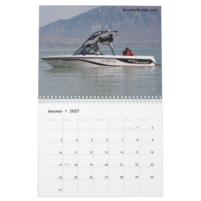 Wakeboarding Calendar - Customized (Jan 2027)