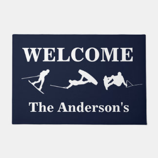 Wakeboarding Personalized Doormat