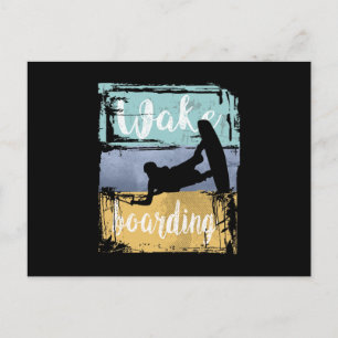 Wakeboarding Retro Wakeboarder Postcard