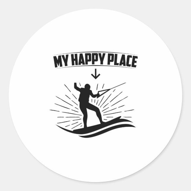 Wakeboarding Sayings | Wakeboarder Sports Gifts Classic Round Sticker (Front)